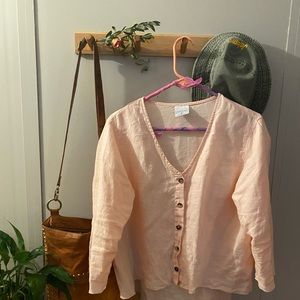 Vintage Linen Blush Blouse